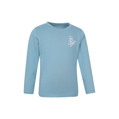 Teal - Lifestyle - Mountain Warehouse Girls Butterfly Long-Sleeved T-Shirt