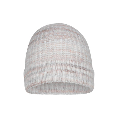 Cream - Front - Mountain Warehouse Womens-Ladies Space Dye Faux Fur Lined Beanie
