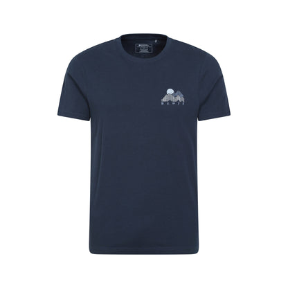 Navy - Front - Mountain Warehouse Mens Banff Graphic Short-Sleeved T-Shirt