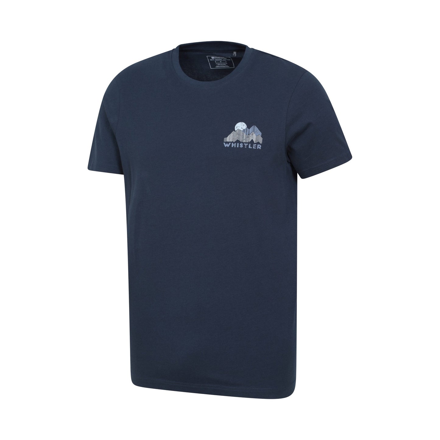 Navy - Side - Mountain Warehouse Mens Whistler Graphic Short-Sleeved T-Shirt