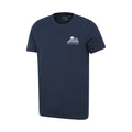 Navy - Side - Mountain Warehouse Mens Whistler Graphic Short-Sleeved T-Shirt