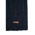 Navy - Side - Animal Drew Knitted Scarf
