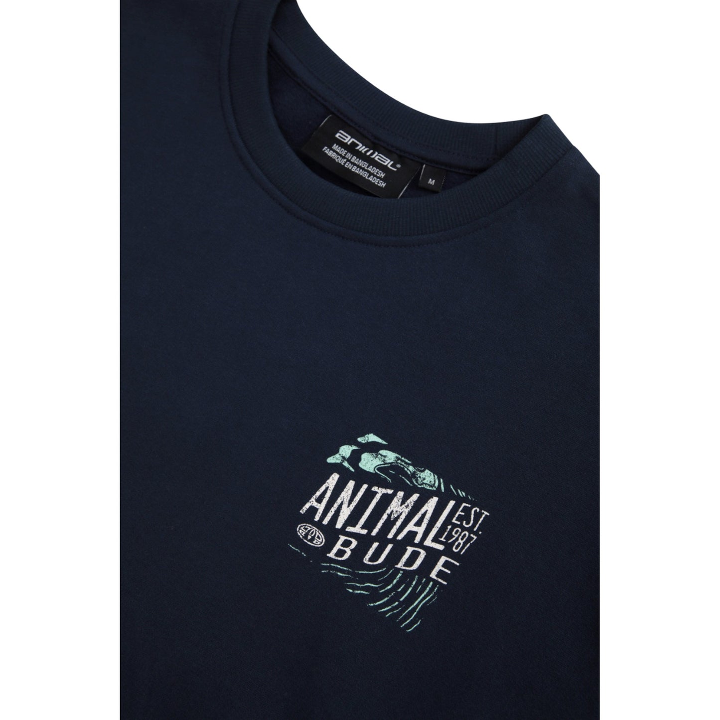 Navy - Side - Animal Mens Jonah Bude Sweatshirt