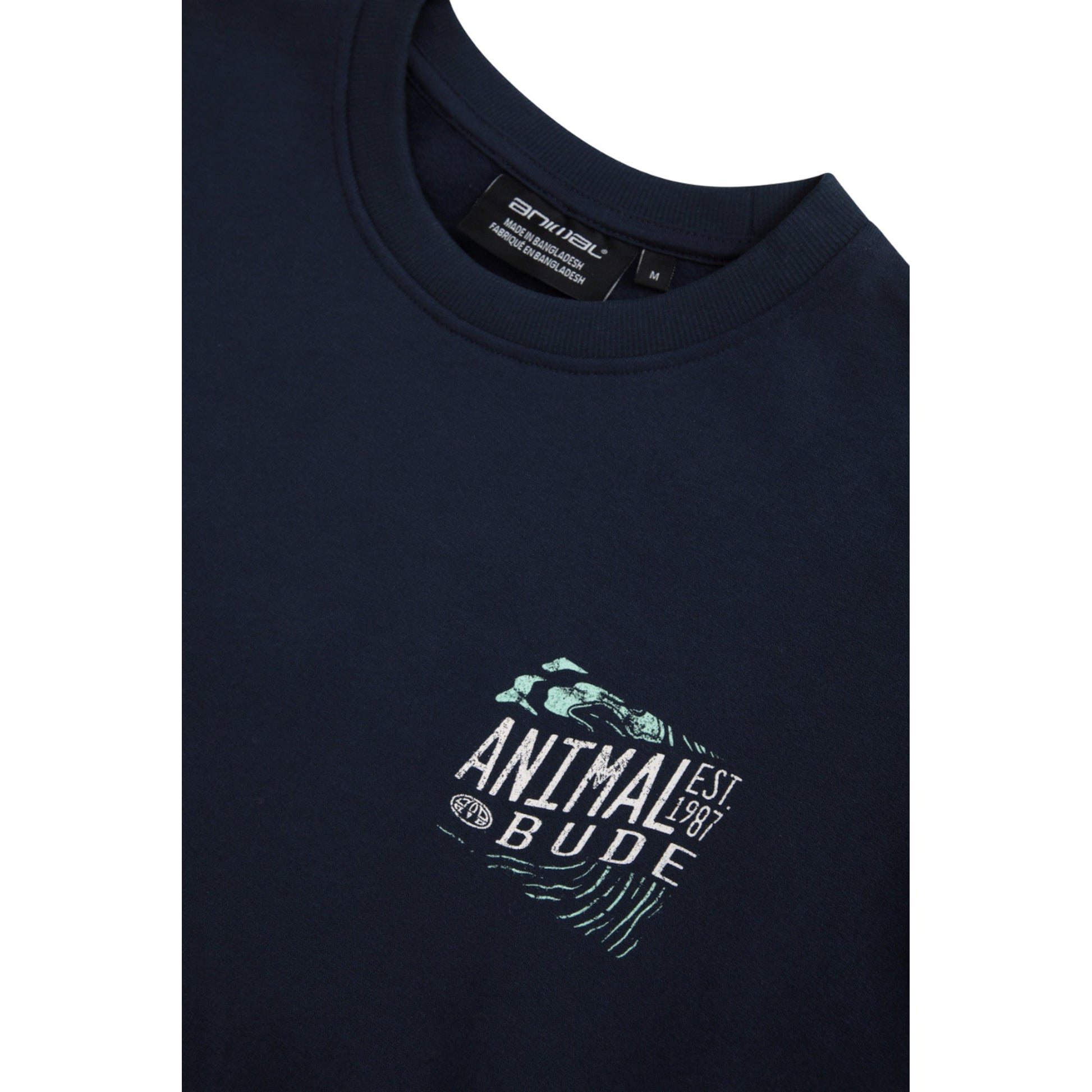 Navy - Side - Animal Mens Jonah Bude Sweatshirt