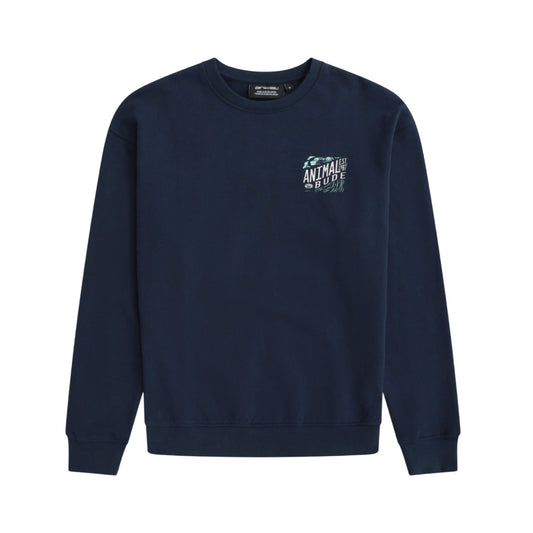 Navy - Front - Animal Mens Jonah Bude Sweatshirt