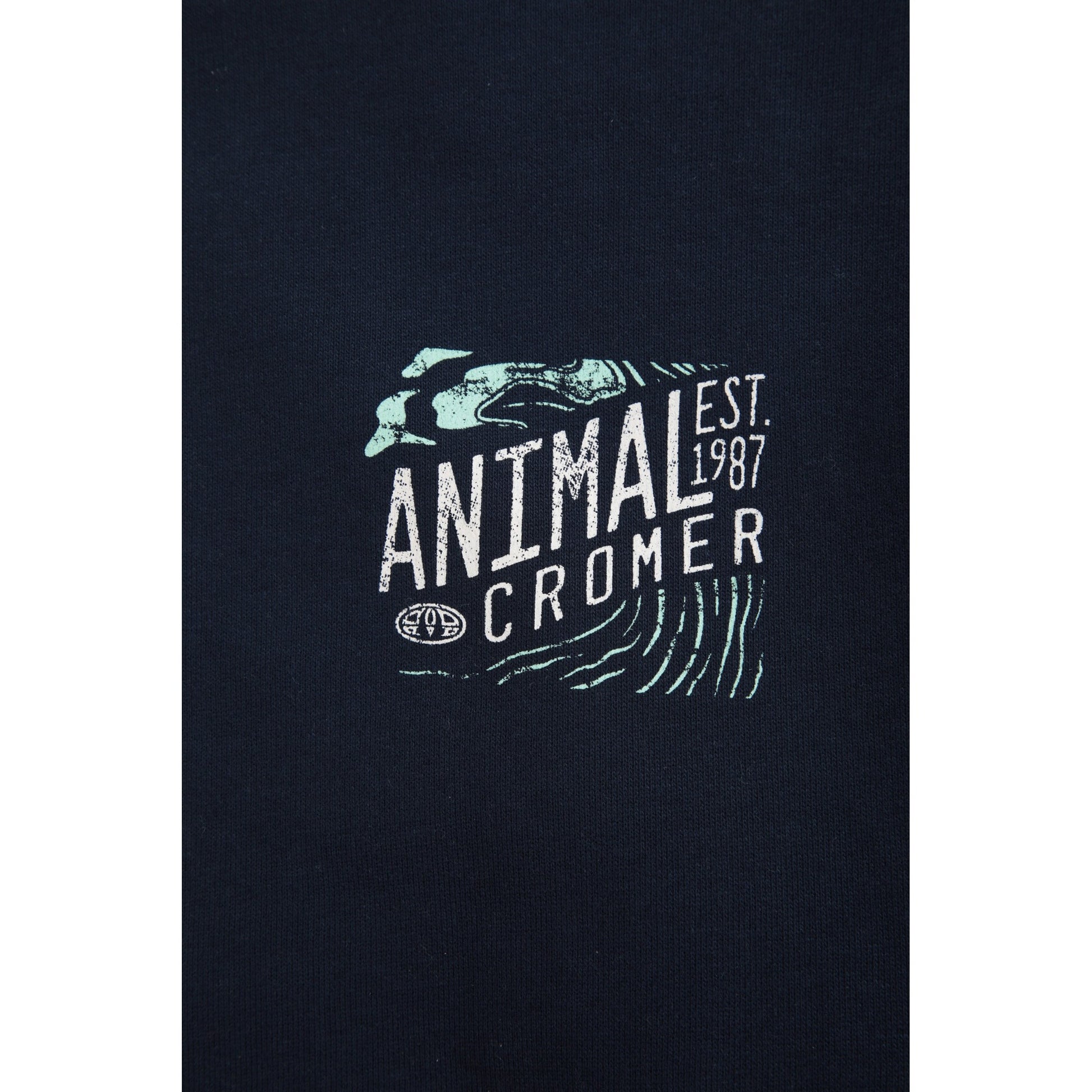Navy - Close up - Animal Mens Jonah Cromer Sweatshirt