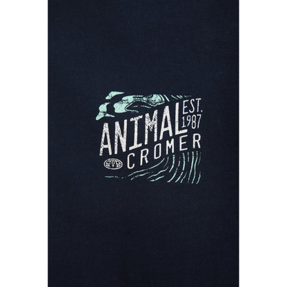 Navy - Close up - Animal Mens Jonah Cromer Sweatshirt