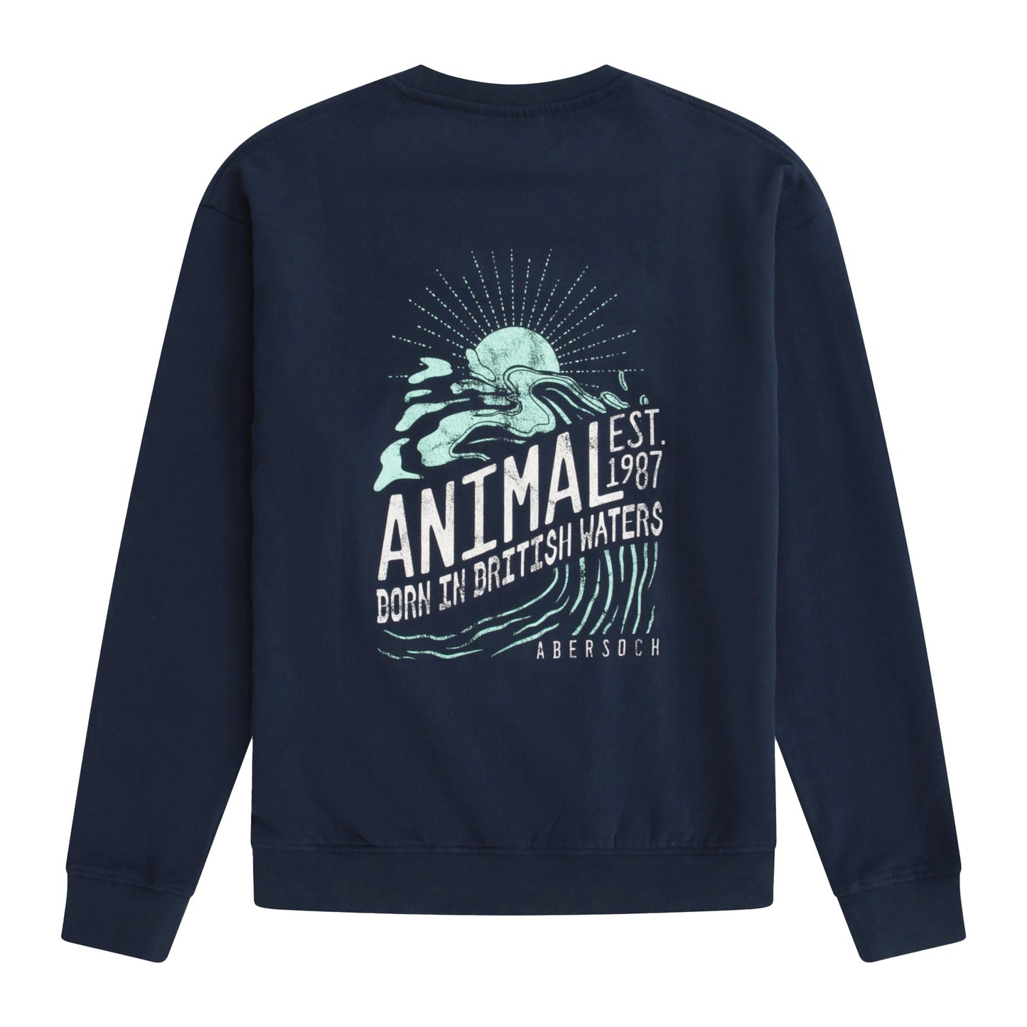 Navy - Back - Animal Mens Jonah Abersoch Sweatshirt