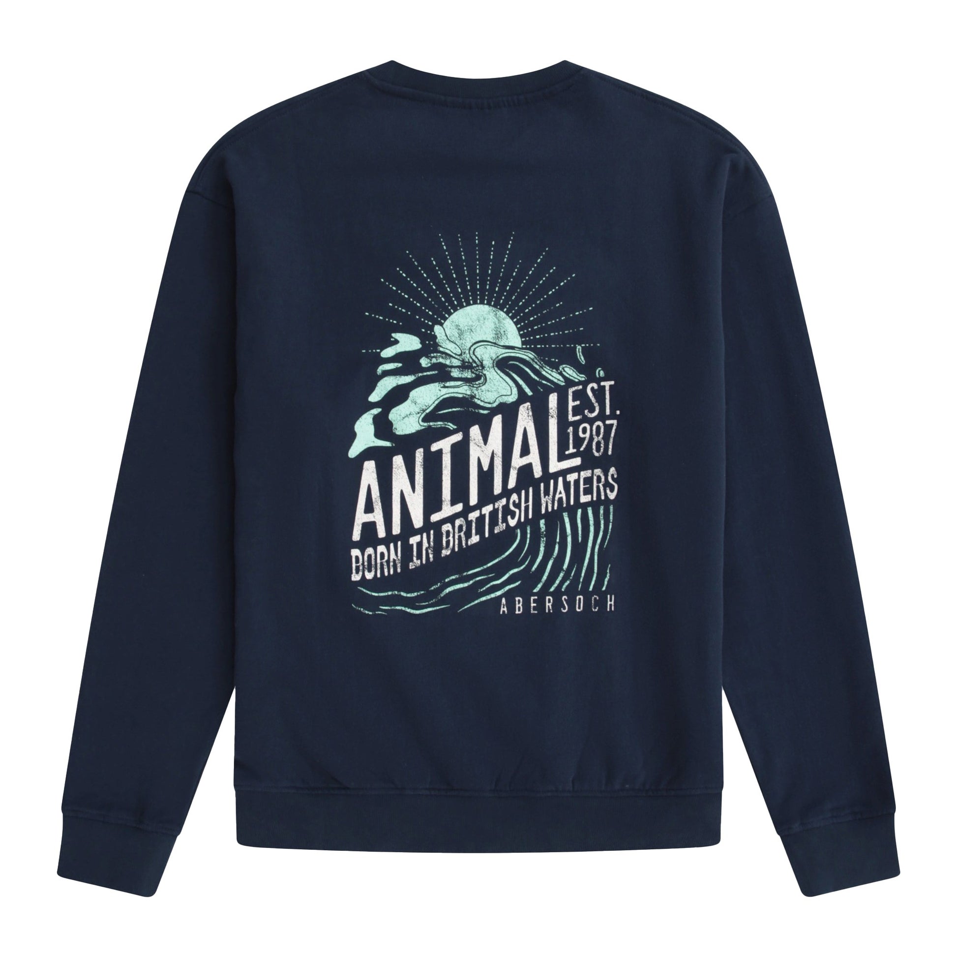 Navy - Back - Animal Mens Jonah Abersoch Sweatshirt
