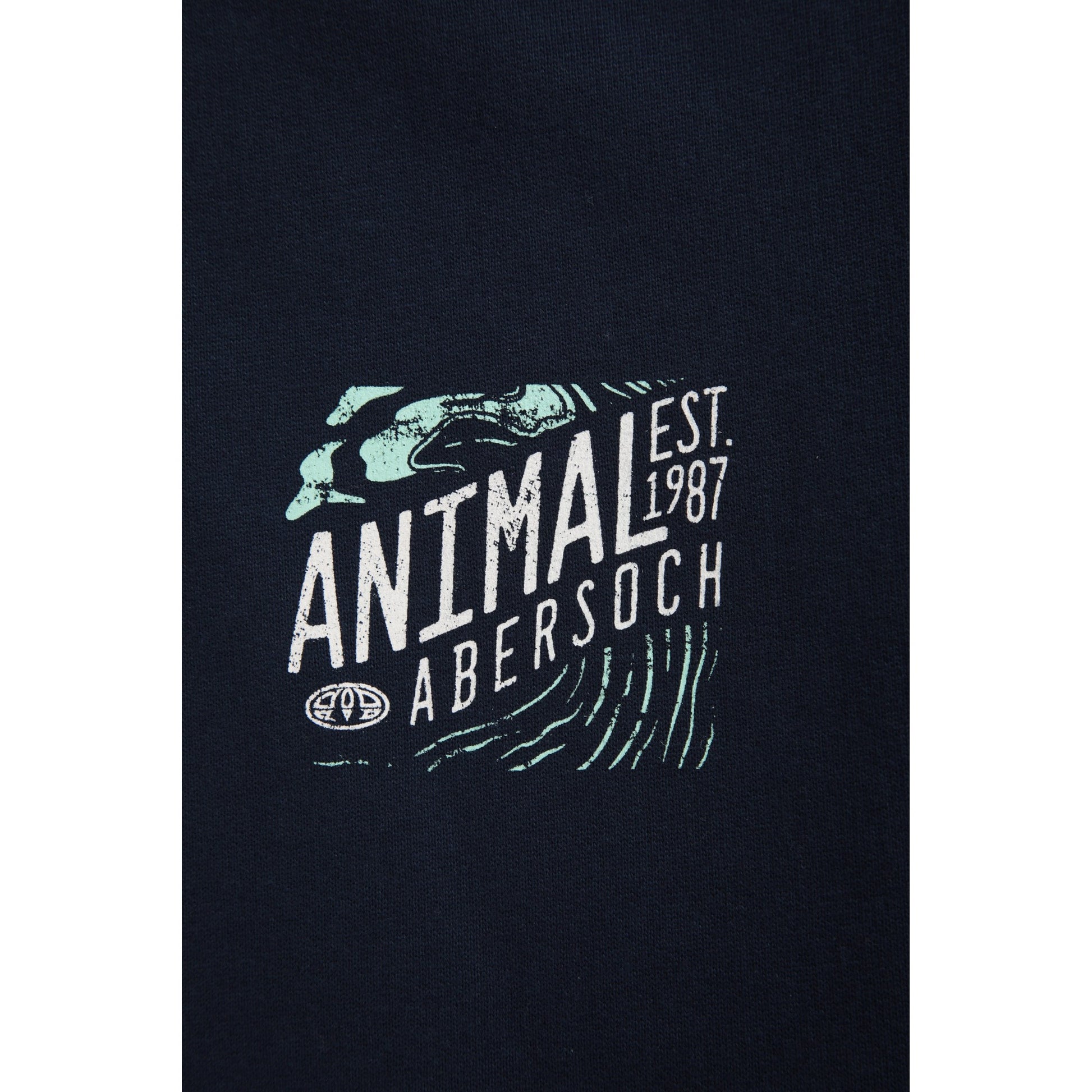 Navy - Close up - Animal Mens Jonah Abersoch Sweatshirt