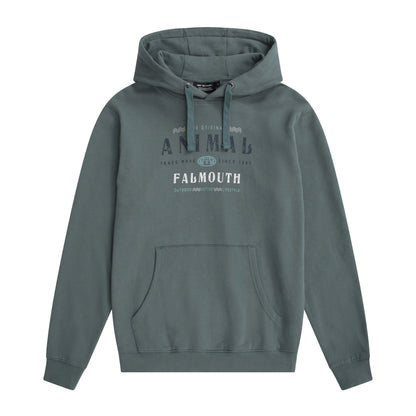 Green - Front - Animal Mens River Bude Graphic Relaxed Fit Hoodie