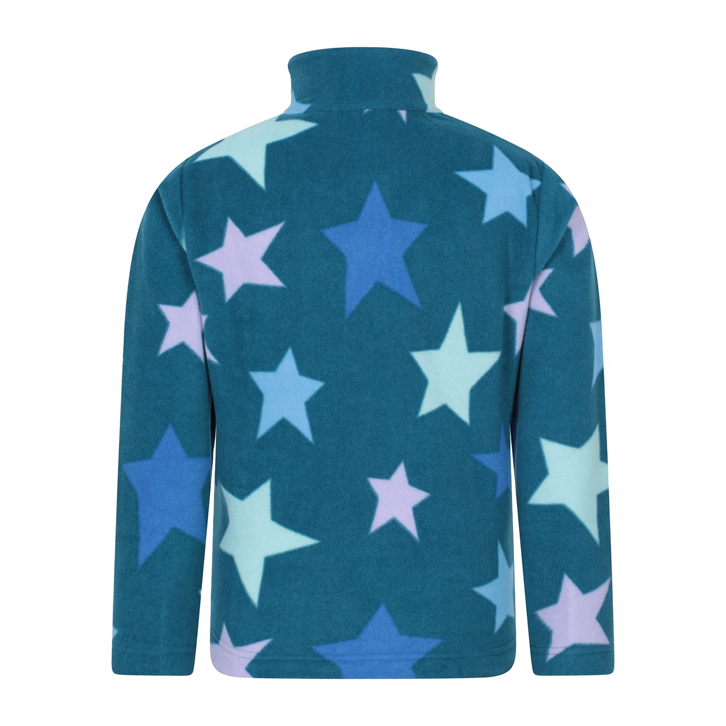 Turquoise - Back - Mountain Warehouse Childrens-Kids Endeavour Star Microfleece Half Zip Fleece