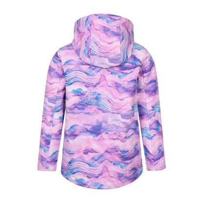 Dark Purple - Back - Mountain Warehouse Childrens-Kids Exodus Printed Soft Shell Jacket
