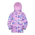 Dark Purple - Front - Mountain Warehouse Childrens-Kids Exodus Printed Soft Shell Jacket