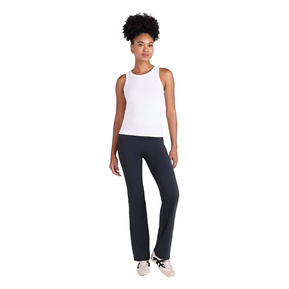 Black - Pack Shot - Animal Womens-Ladies Flared Leggings