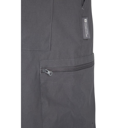 Grey - Close up - Mountain Warehouse Mens Stretch Trekking Shorts