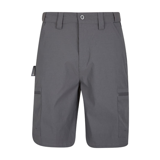 Grey - Front - Mountain Warehouse Mens Stretch Trekking Shorts