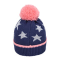 Navy - Back - Mountain Warehouse Childrens-Kids Star Fleece Lined Beanie
