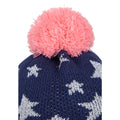 Navy - Pack Shot - Mountain Warehouse Childrens-Kids Star Fleece Lined Beanie