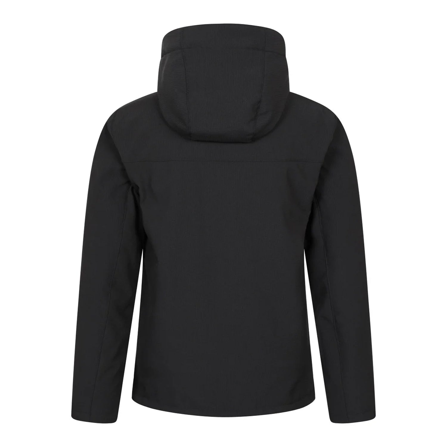 Black - Back - Mountain Warehouse Mens Charleston Faux Fur Lined Soft Shell Jacket