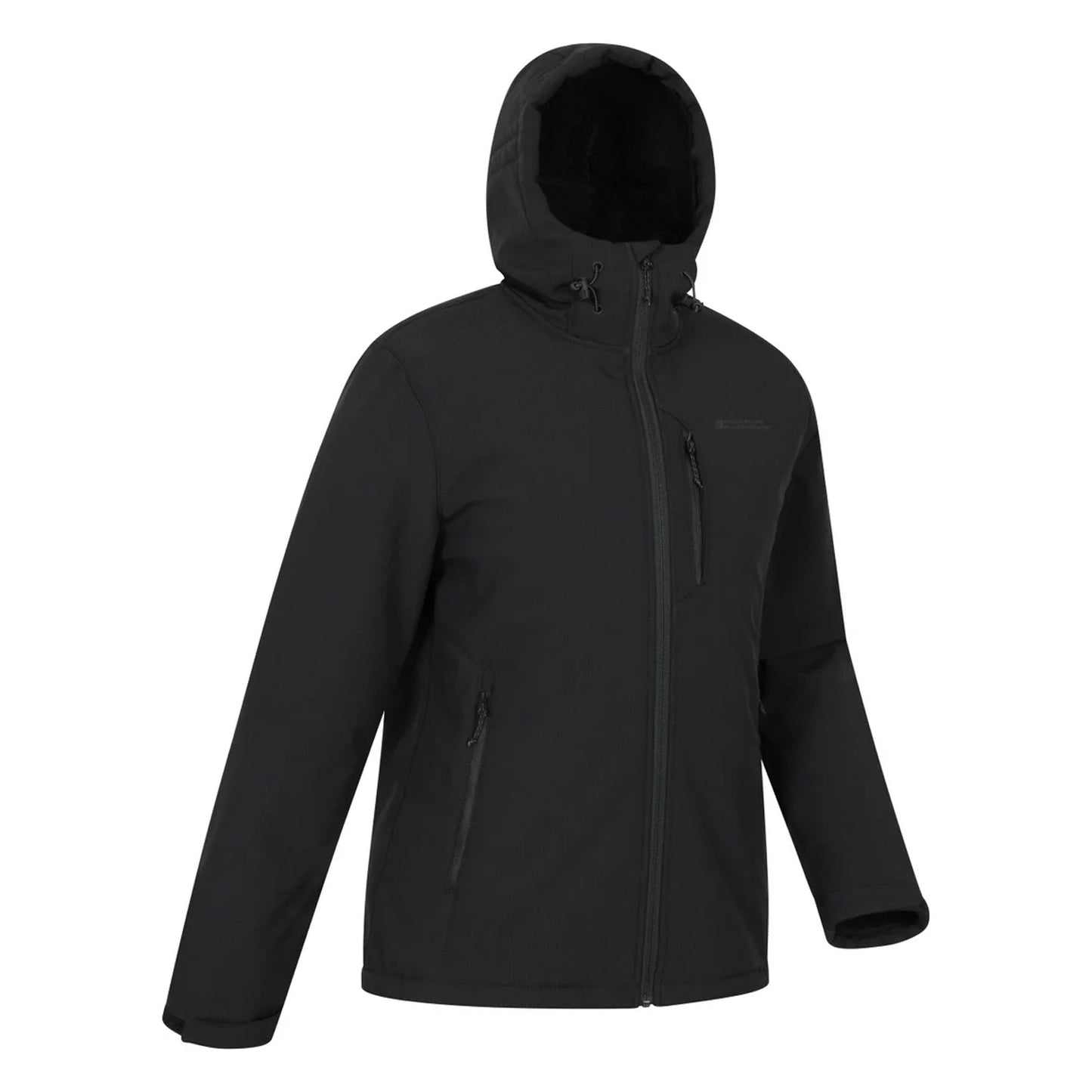 Black - Lifestyle - Mountain Warehouse Mens Charleston Faux Fur Lined Soft Shell Jacket