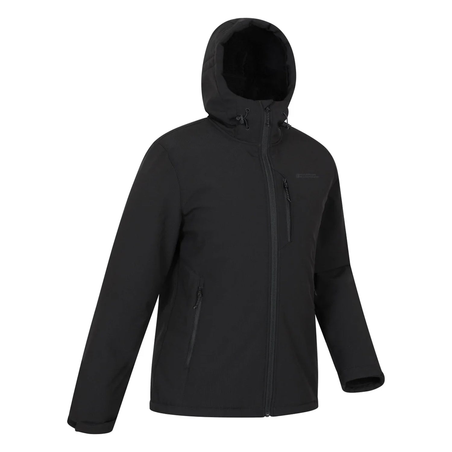 Black - Lifestyle - Mountain Warehouse Mens Charleston Faux Fur Lined Soft Shell Jacket