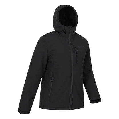 Black - Lifestyle - Mountain Warehouse Mens Charleston Faux Fur Lined Soft Shell Jacket