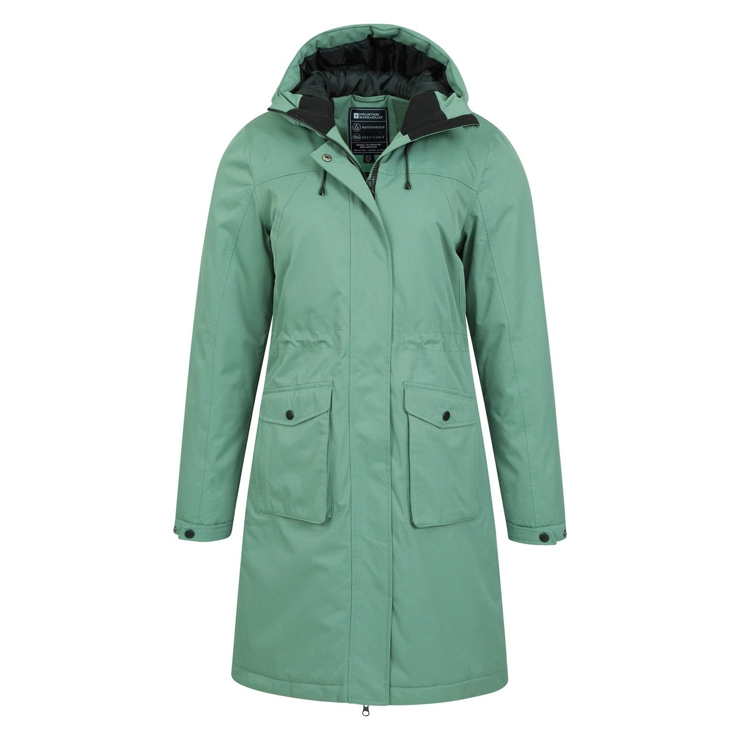 Green - Pack Shot - Mountain Warehouse Womens-Ladies Lake Waterproof Padded Jacket