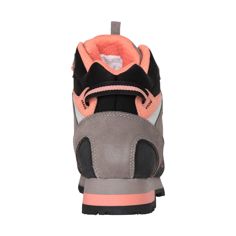 Grey - Back - Mountain Warehouse Womens-Ladies Peak Suede Waterproof Hiking Boots
