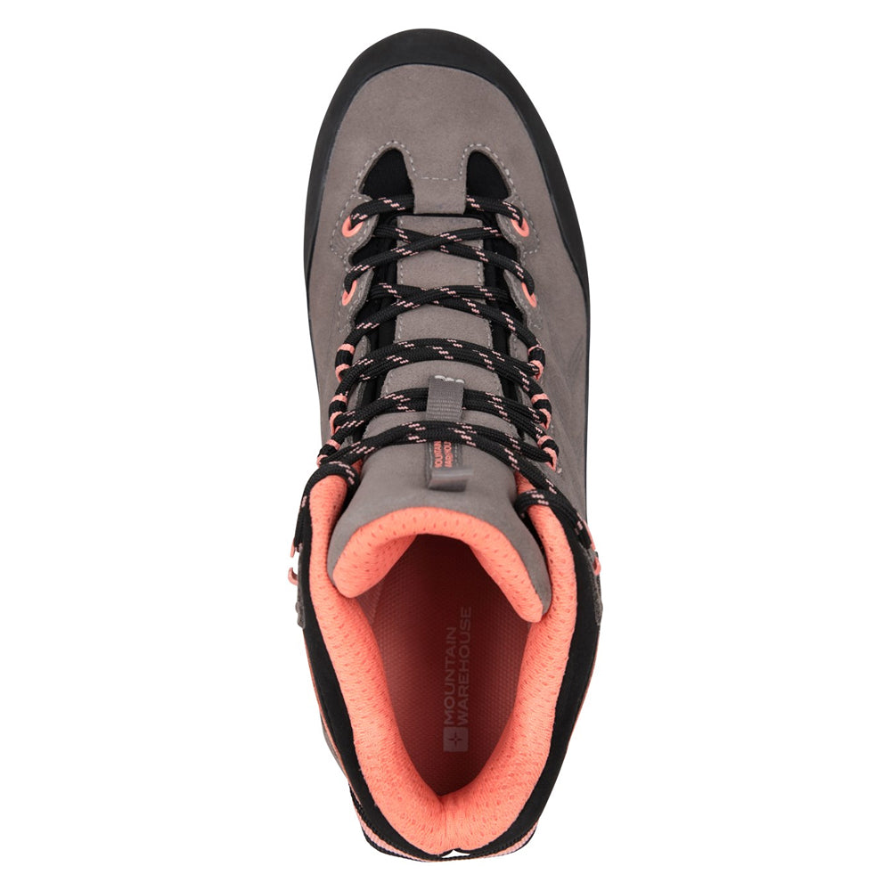 Grey - Pack Shot - Mountain Warehouse Womens-Ladies Peak Suede Waterproof Hiking Boots