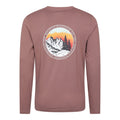 Burgundy - Back - Mountain Warehouse Mens Circle Mountain Sunset Graphic Long-Sleeved T-Shirt