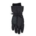 Black - Back - Mountain Warehouse Childrens-Kids Faux Fur Lined Isotherm Snow Gloves