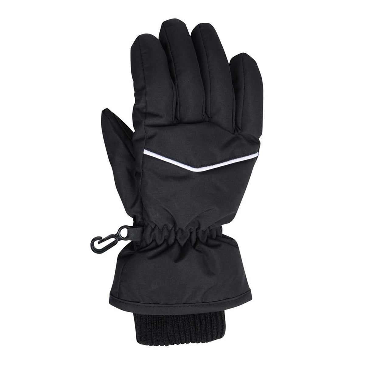 Black - Front - Mountain Warehouse Childrens-Kids Faux Fur Lined Isotherm Snow Gloves