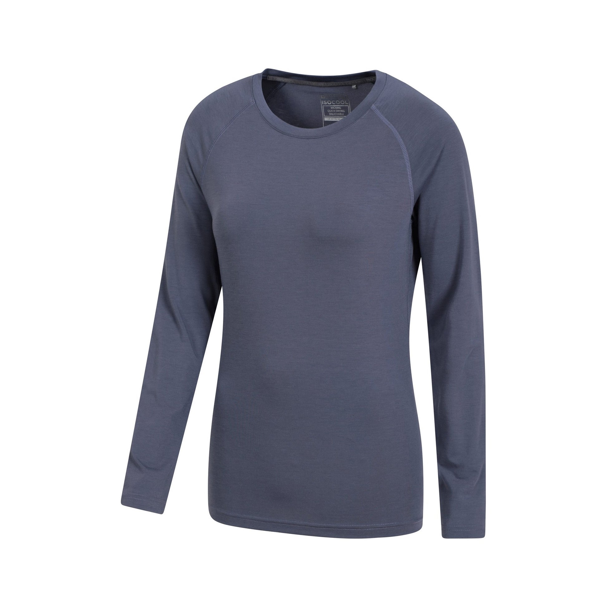 Dark Grey - Side - Mountain Warehouse Womens-Ladies Quick Dry Long-Sleeved Top