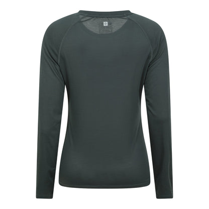 Khaki Green - Back - Mountain Warehouse Womens-Ladies Quick Dry Long-Sleeved Top