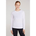 White - Front - Mountain Warehouse Womens-Ladies Quick Dry Long-Sleeved Top