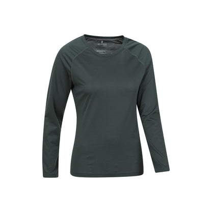 Khaki Green - Side - Mountain Warehouse Womens-Ladies Quick Dry Long-Sleeved Top