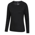 Black - Side - Mountain Warehouse Womens-Ladies Quick Dry Long-Sleeved Top