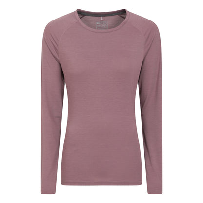 Purple - Front - Mountain Warehouse Womens-Ladies Quick Dry Long-Sleeved Top