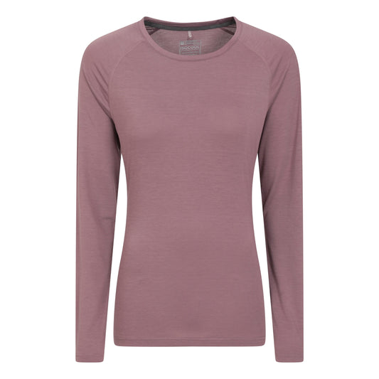 Purple - Front - Mountain Warehouse Womens-Ladies Quick Dry Long-Sleeved Top