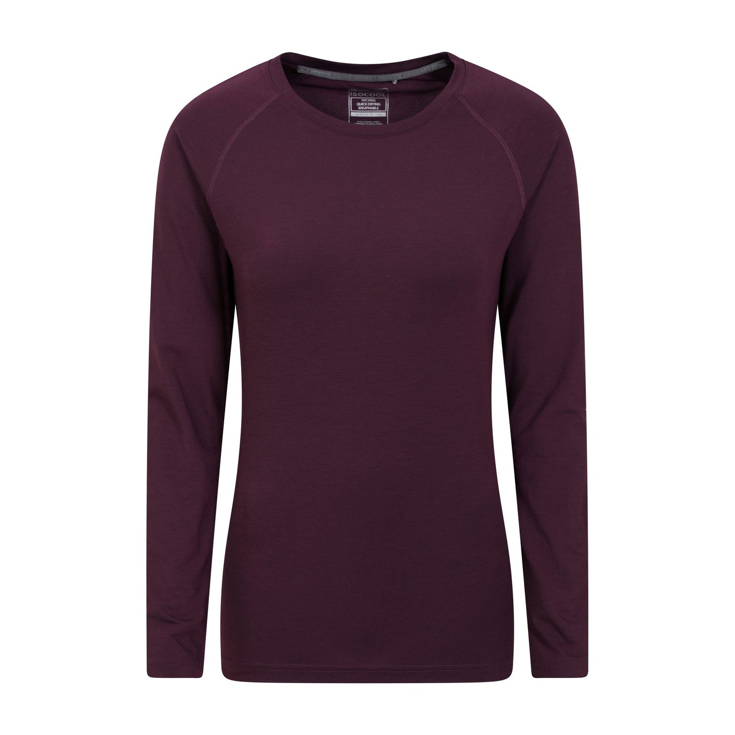 Dark Purple - Front - Mountain Warehouse Womens-Ladies Quick Dry Long-Sleeved Top
