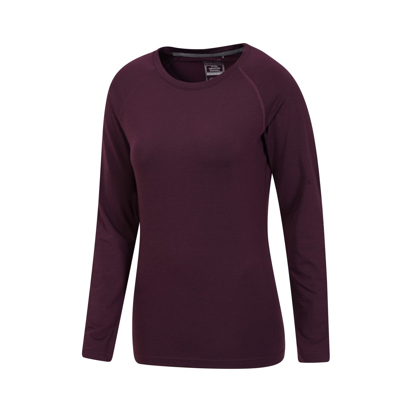 Dark Purple - Side - Mountain Warehouse Womens-Ladies Quick Dry Long-Sleeved Top