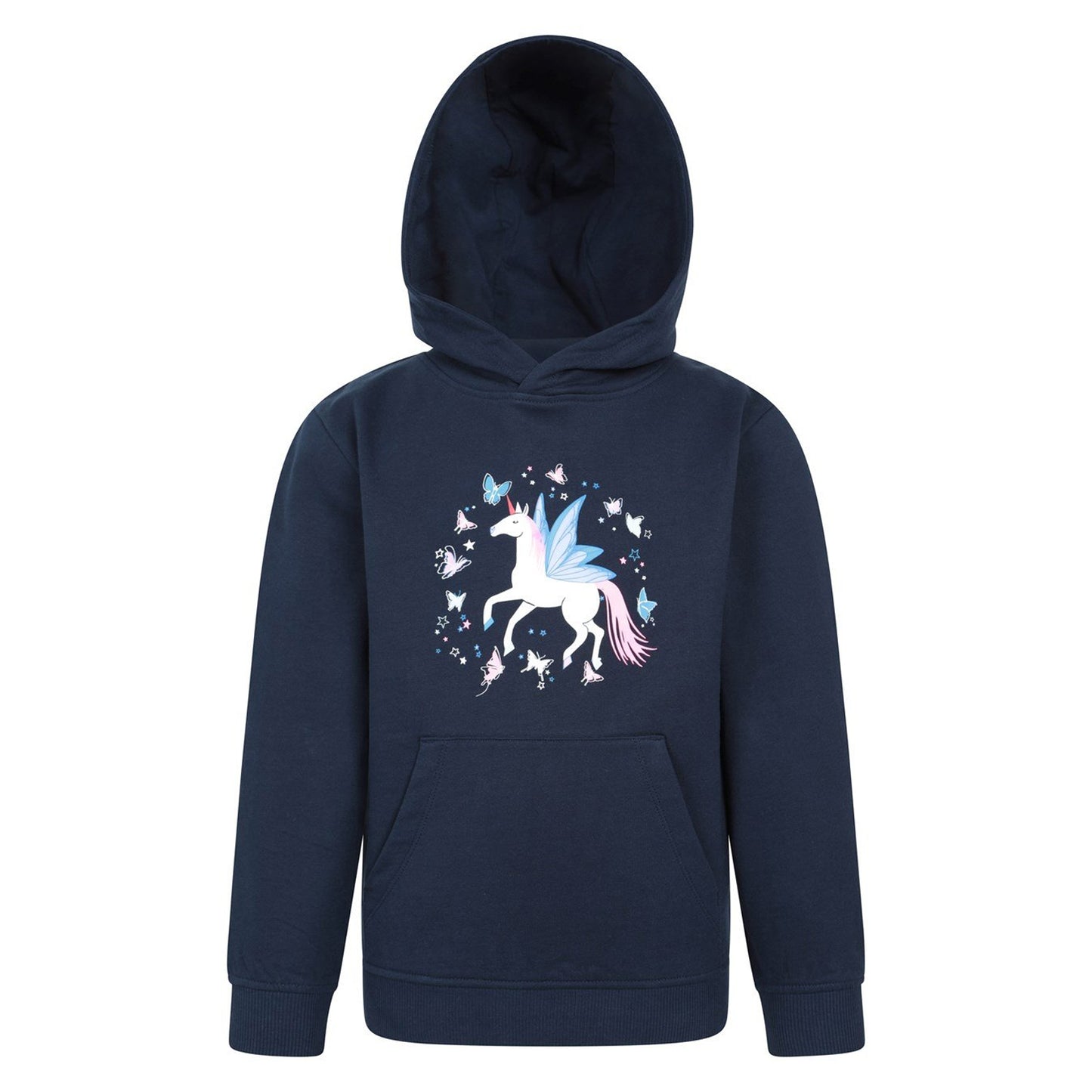 Navy - Front - Mountain Warehouse Childrens-Kids Unicorn Hoodie
