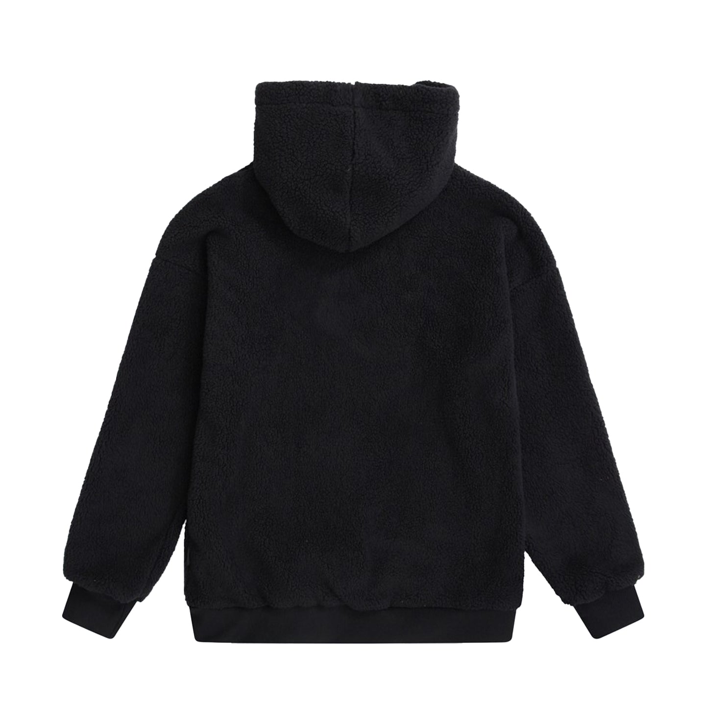 Black - Back - Animal Womens-Ladies Fleece Hoodie