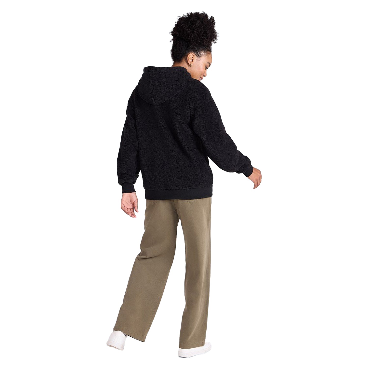 Black - Pack Shot - Animal Womens-Ladies Fleece Hoodie