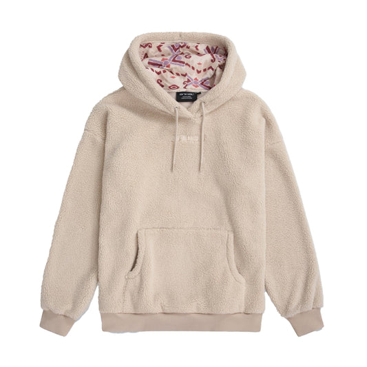 Off White - Front - Animal Womens-Ladies Fleece Hoodie