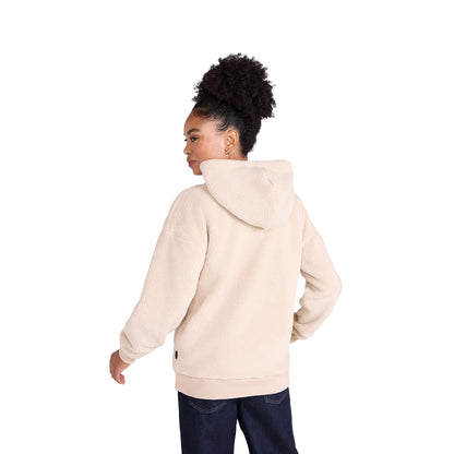 Off White - Pack Shot - Animal Womens-Ladies Fleece Hoodie