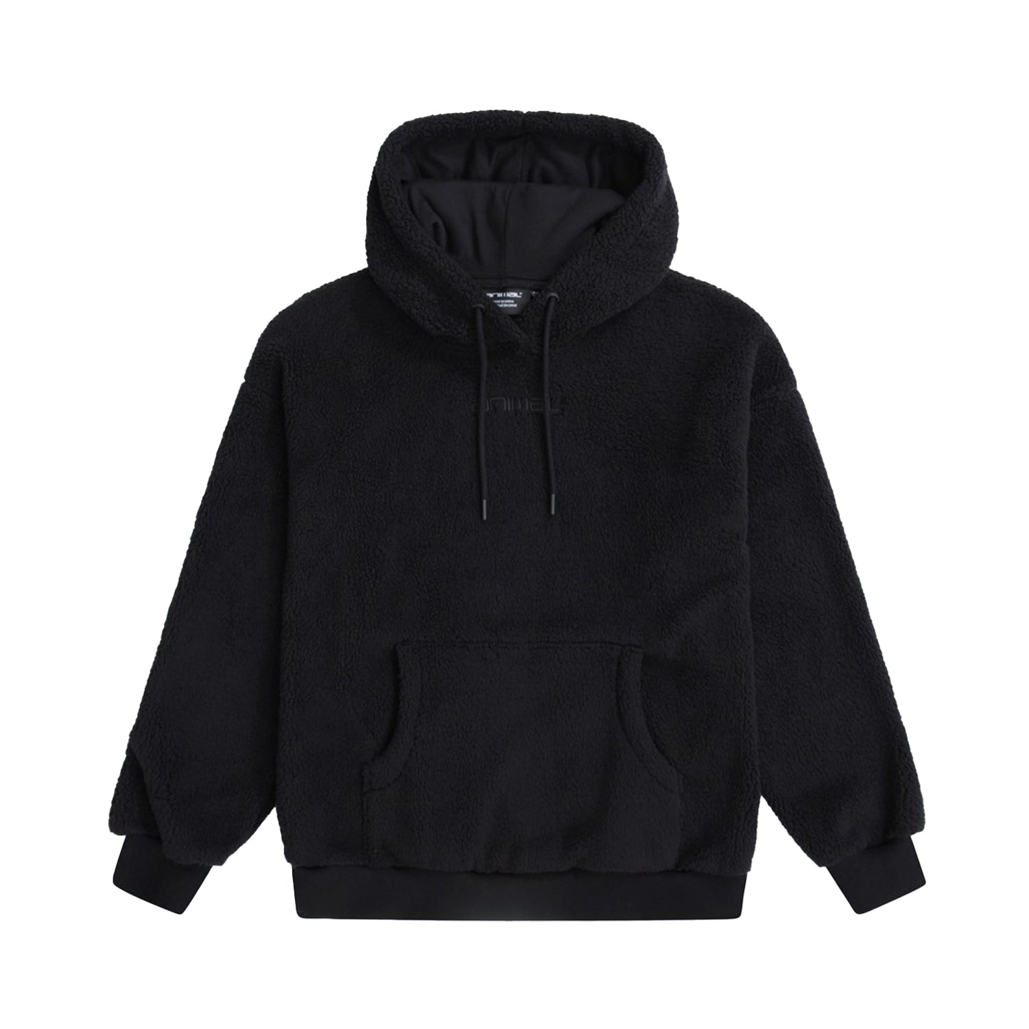 Black - Front - Animal Womens-Ladies Fleece Hoodie