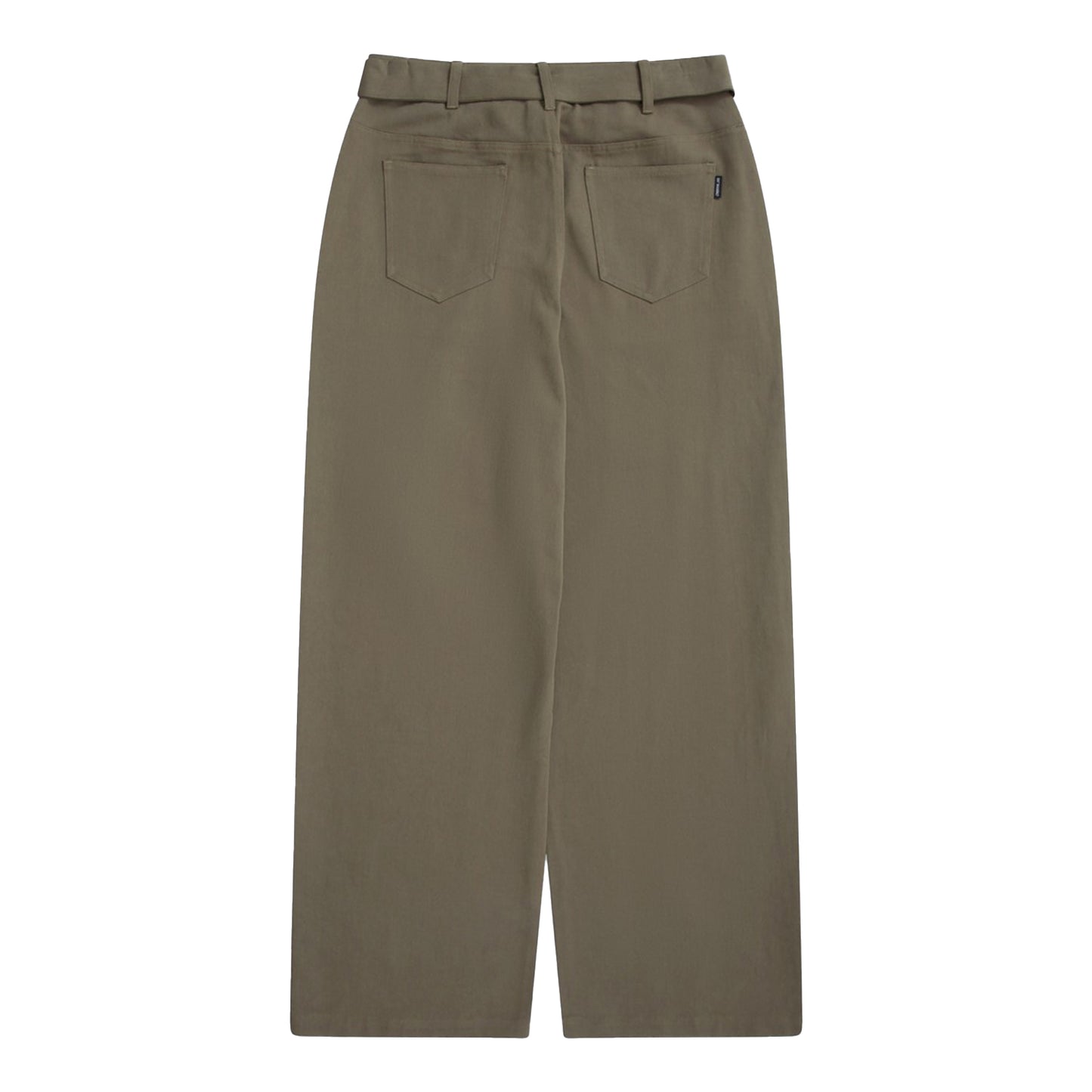 Khaki Green - Back - Animal Womens-Ladies High Waist Straight Leg Trousers