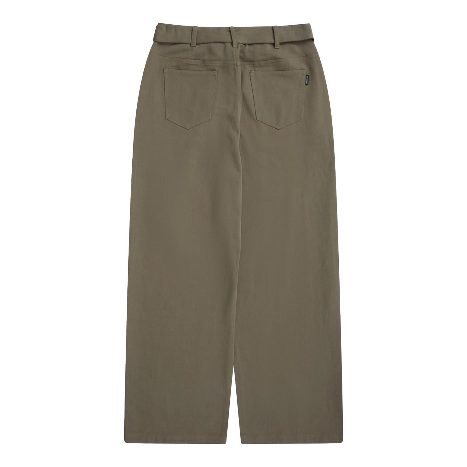 Khaki Green - Back - Animal Womens-Ladies High Waist Straight Leg Trousers
